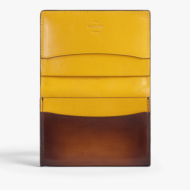 Imbuia Andy Card Holder In Leather, CACAO INTENSO, hi-res 2