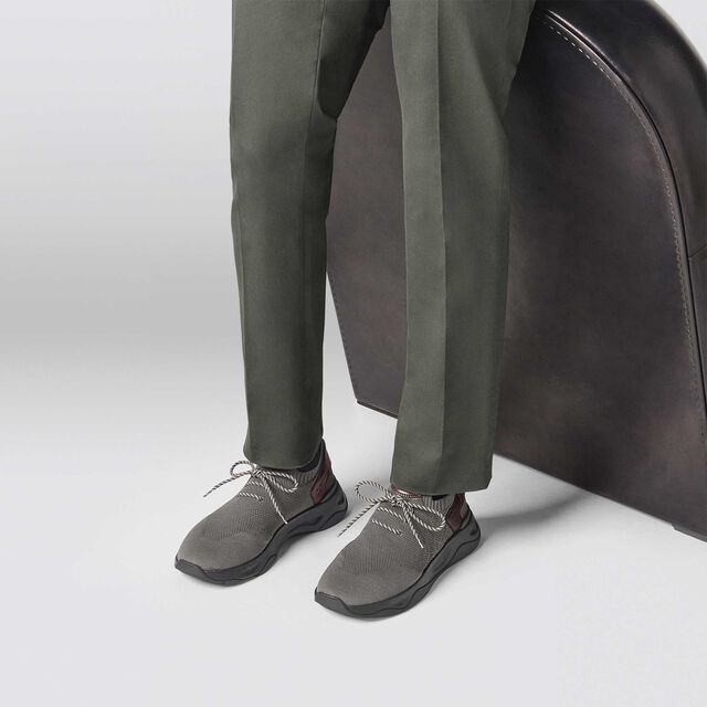 Shadow针织与皮革运动鞋, GREY, hi-res 7