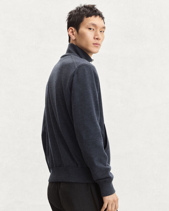 Reversible Blouson with Leather Detail, Purple Cloud, hi-res