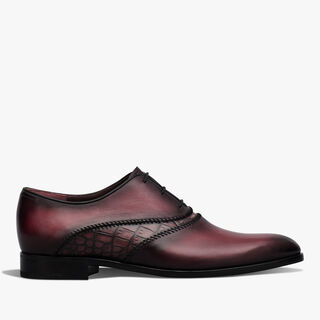 Rapiécé-Reprisé Leather And Alligator Oxford, SAINT EMILION, hi-res
