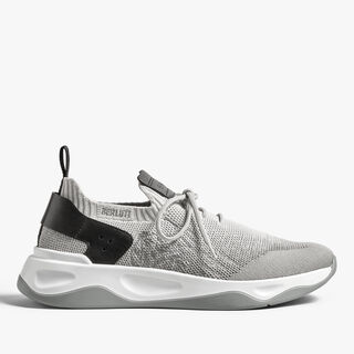 Shadow Scritto Knit And Lagoon Calf Sneaker, GRADIANT DARK GREY, hi-res