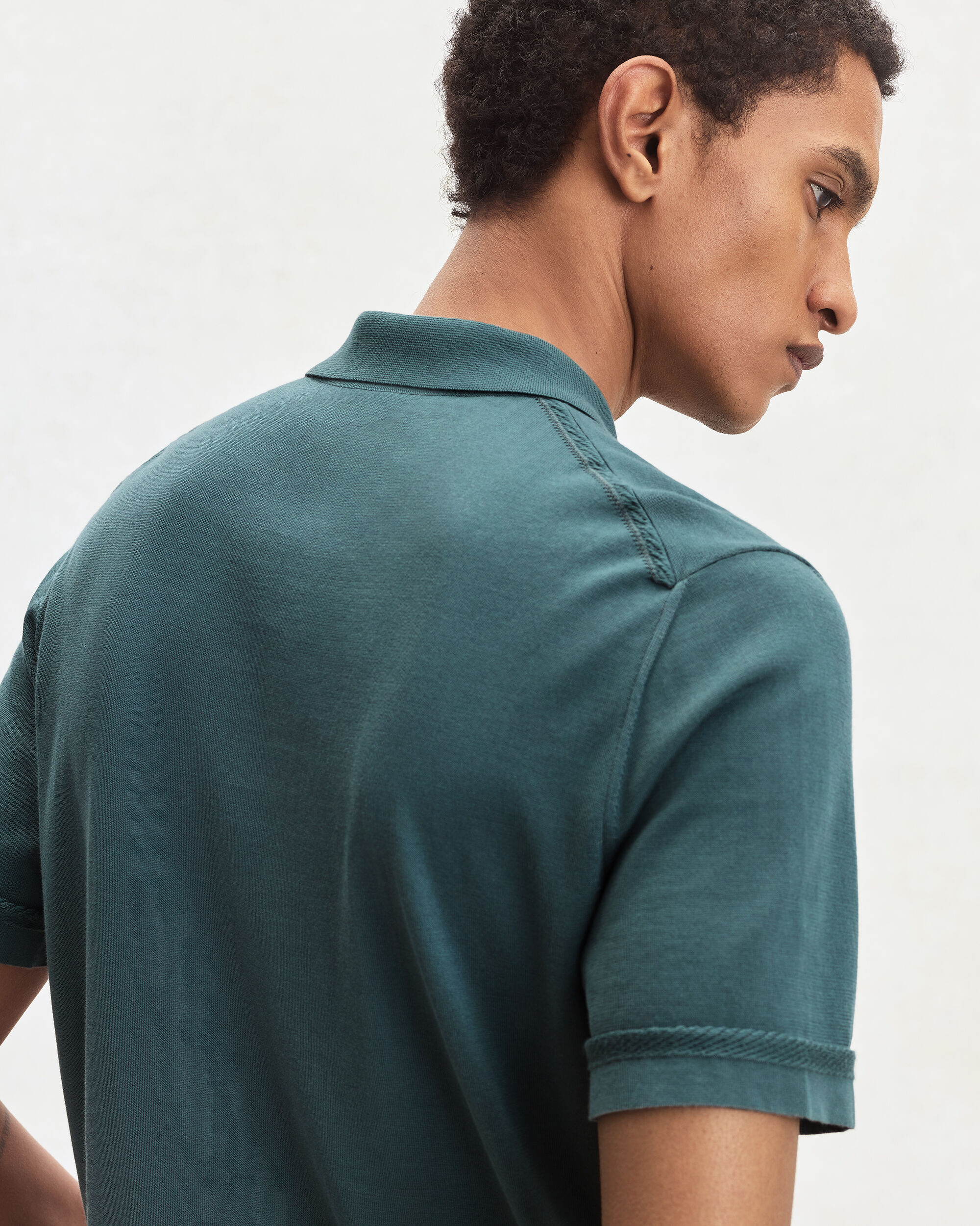 B-Thabor Embroidery Polo, Green Smoke, hi-res