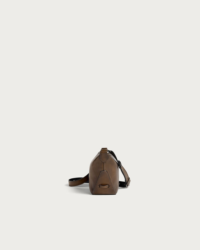 Toujours Soft Zipped Hobo XS Messenger, Dark Kaki, hi-res