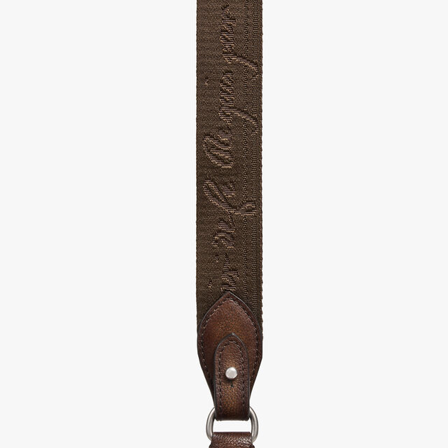 Toujours Soft Zipped Pouch In Scritto Leather, SOFT BROWN, hi-res 6