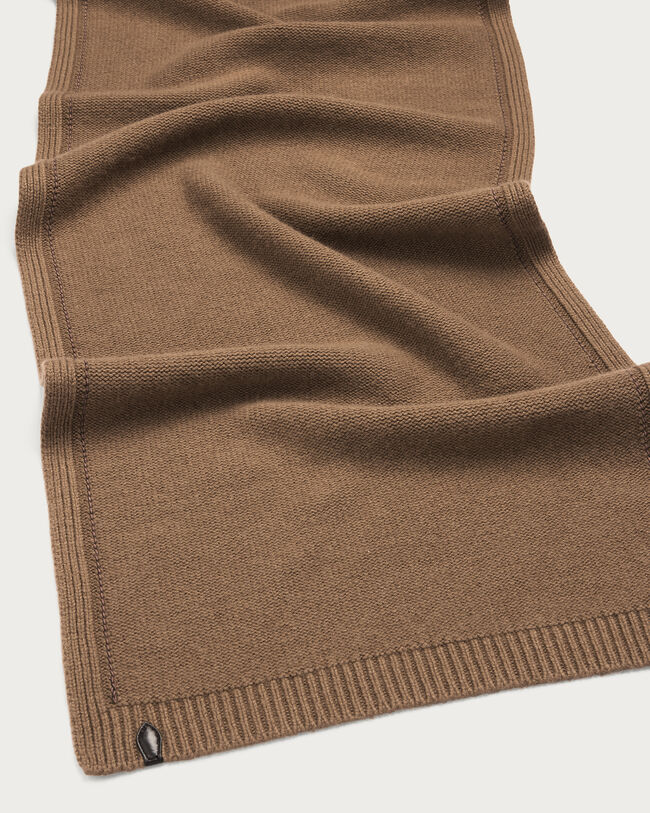 Leather Braiding Scarf, Walnut, hi-res