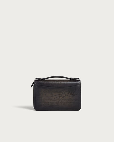 Itauba Wide Gradiant Zipped Pouch, Grey Flanel, hi-res