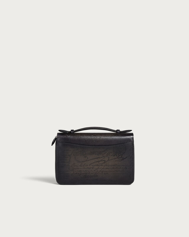 Itauba Wide Gradiant Zipped Pouch, Grey Flanel, hi-res