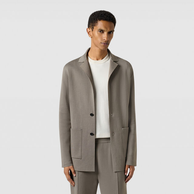 Double Face Scritto Knitted Jacket