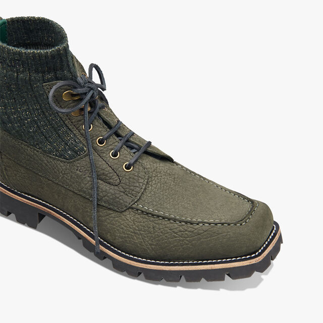 Grand Chemin Nubuck Leather Boot, FORREST GREEN, hi-res 6