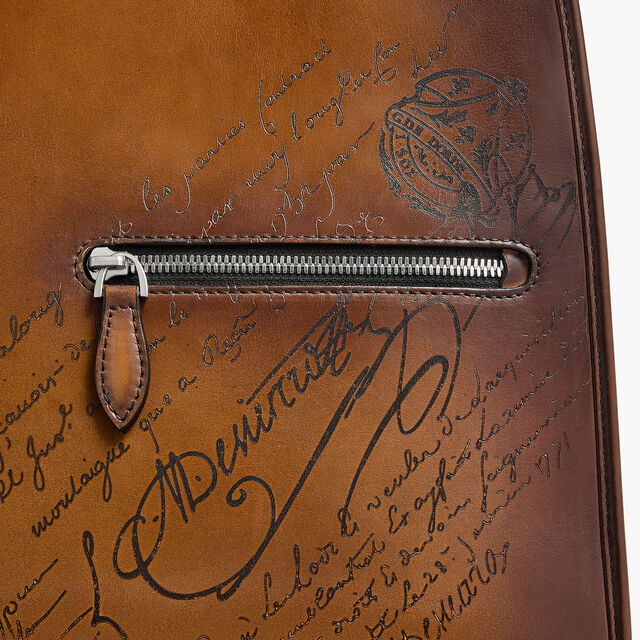Working Day Scritto Leather Backpack, CACAO INTENSO, hi-res 7
