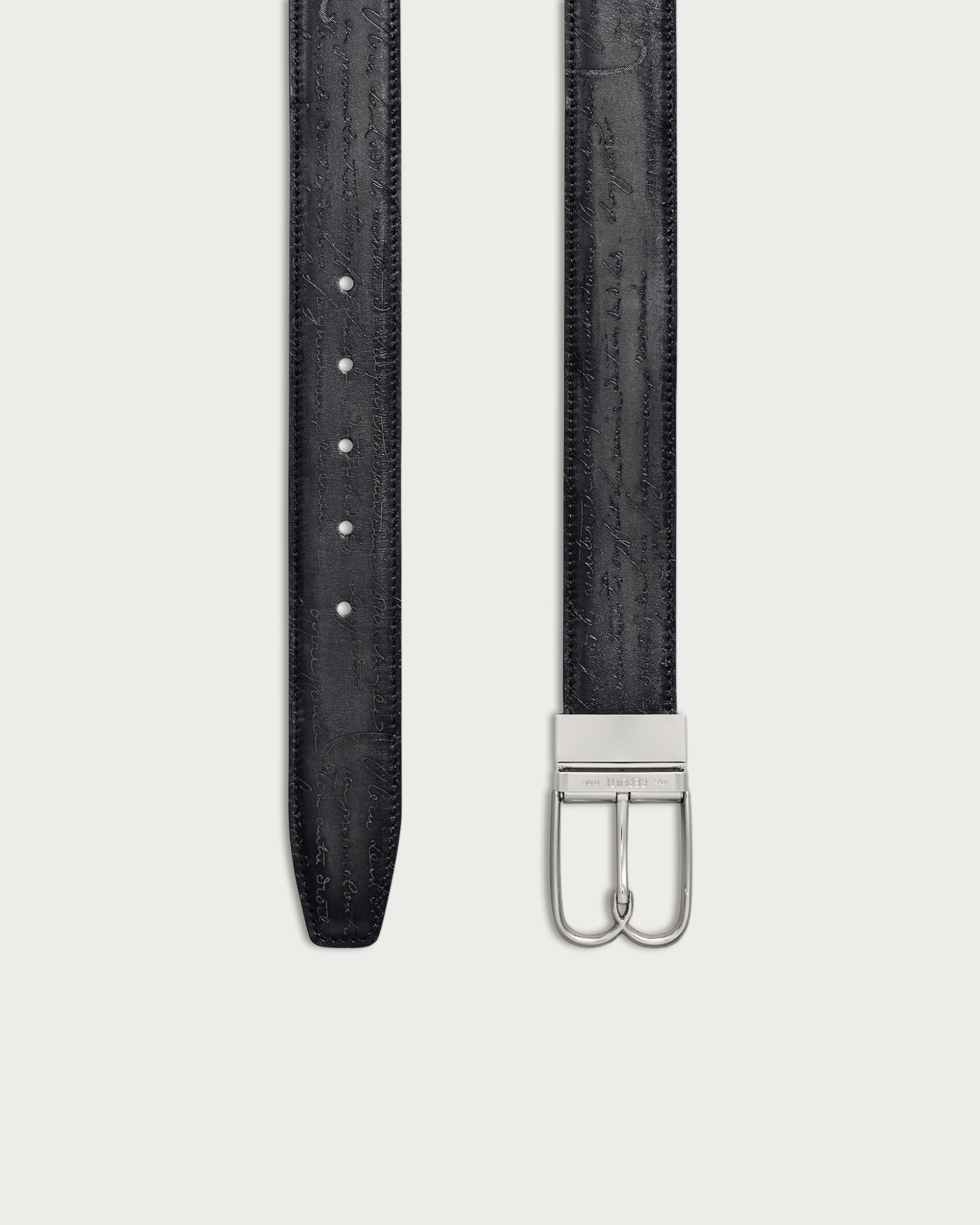 B Volute Reversible Belt, Nero Grigio & Nero Caviar, hi-res