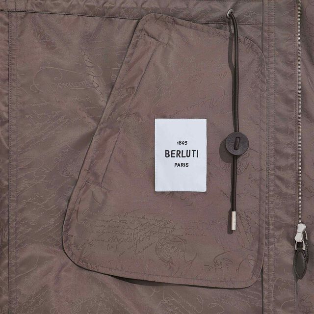 Nylon Scritto Packable Parka, SEPIA    , hi-res 6