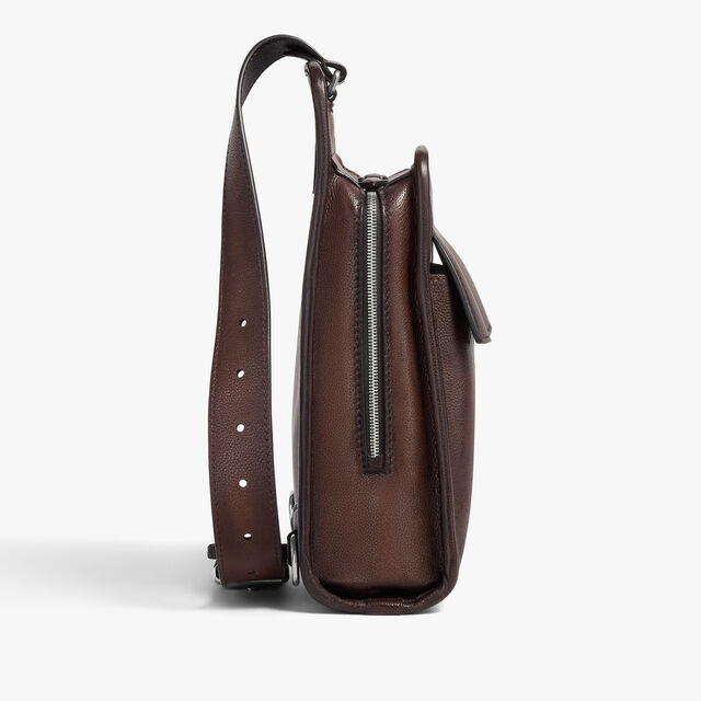 Périple Sling Bag In Scritto Leather, SOFT BROWN, hi-res 4