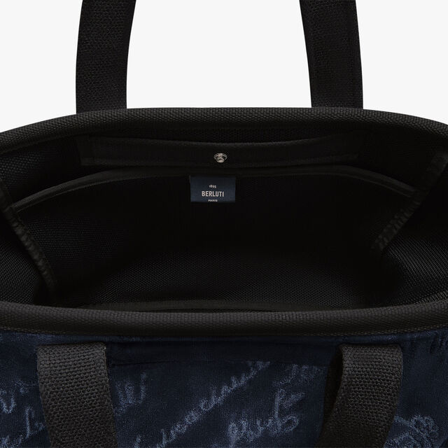 Oversize Tote Sponge Scritto Tote, MARINE, hi-res 7