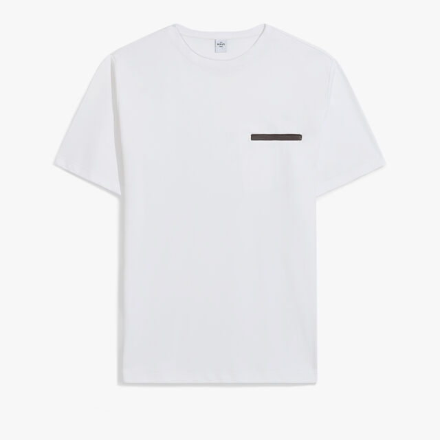 Leather Tab Pocket T-shirt, BLANC OPTIQUE, hi-res 1