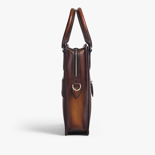 Un Jour Scritto Leather Briefcase, CACAO INTENSO, hi-res 5