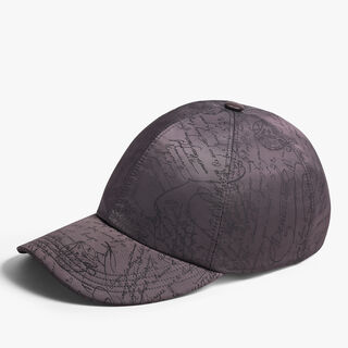 Nylon Scritto Baseball Cap, WARM GREY, hi-res