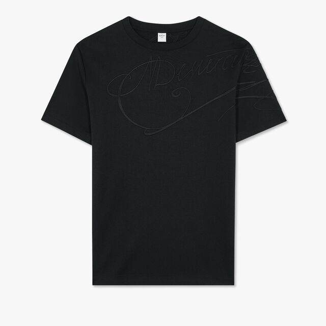 Embroidered Scritto T-Shirt, NOIR, hi-res 1