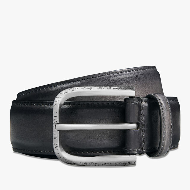 Curve Leather 35 mm Belt, NERO GRIGIO, hi-res 1