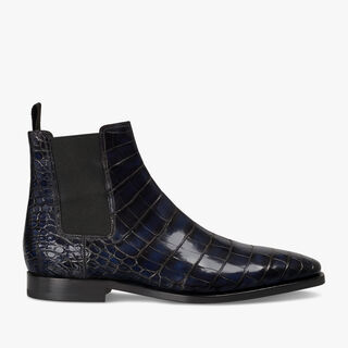 Caractère Éclair Alligator Leather Boot, NERO BLU, hi-res