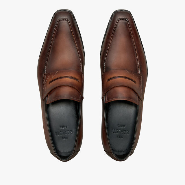 Andy Démesure Scritto Leather Loafer, CACAO INTENSO, hi-res 3