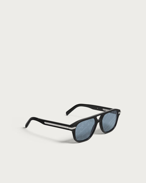 Flare Sunglasses, Black & Grey Scritto Silver, hi-res