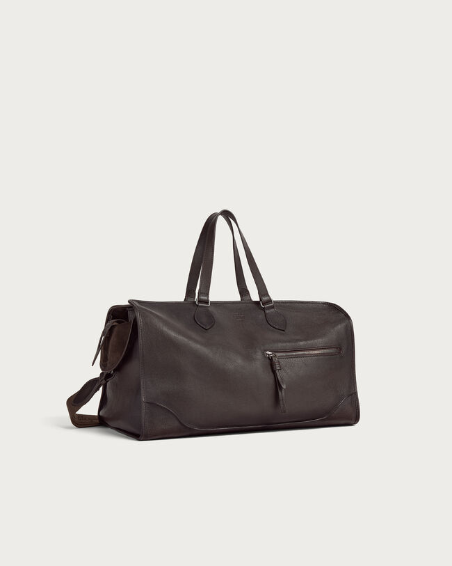 Overnight Travel Bag, Dark Brown, hi-res