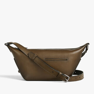Toujours Soft Zipped Hobo XS In Leather, DARK KAKI, hi-res