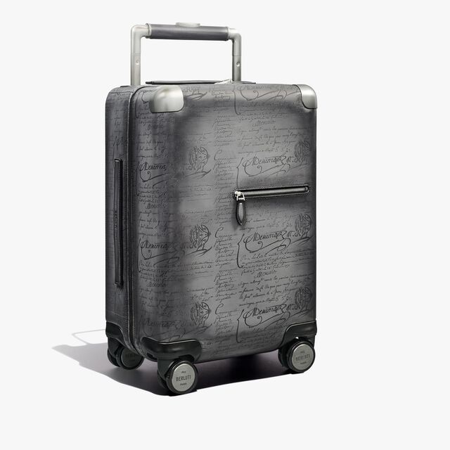 Formula 1005 Scritto Leather Rolling Suitcase, LIGHT ALUMINIO, hi-res 2