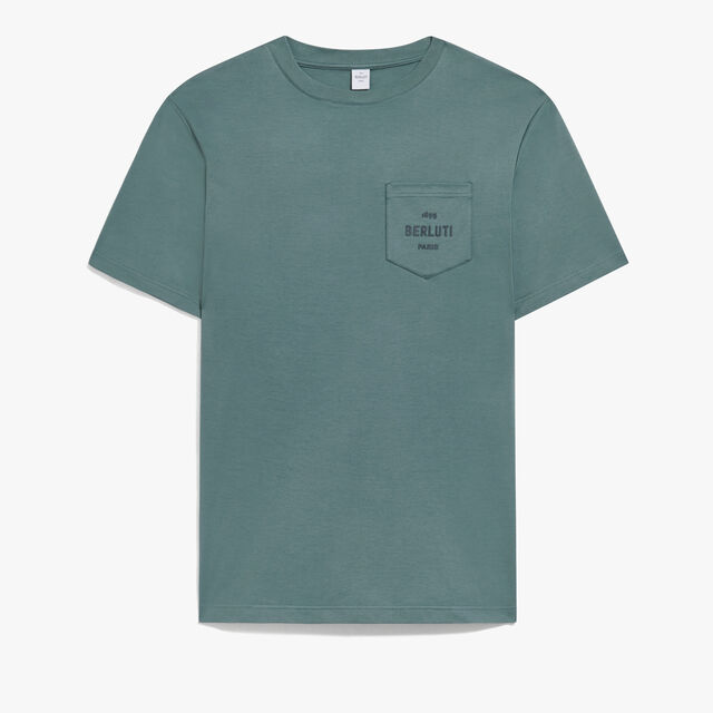 Pocket Logo T-shirt, STONE BLUE, hi-res 1