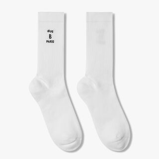 Cotton Socks With Logo, BLANC OPTIQUE, hi-res