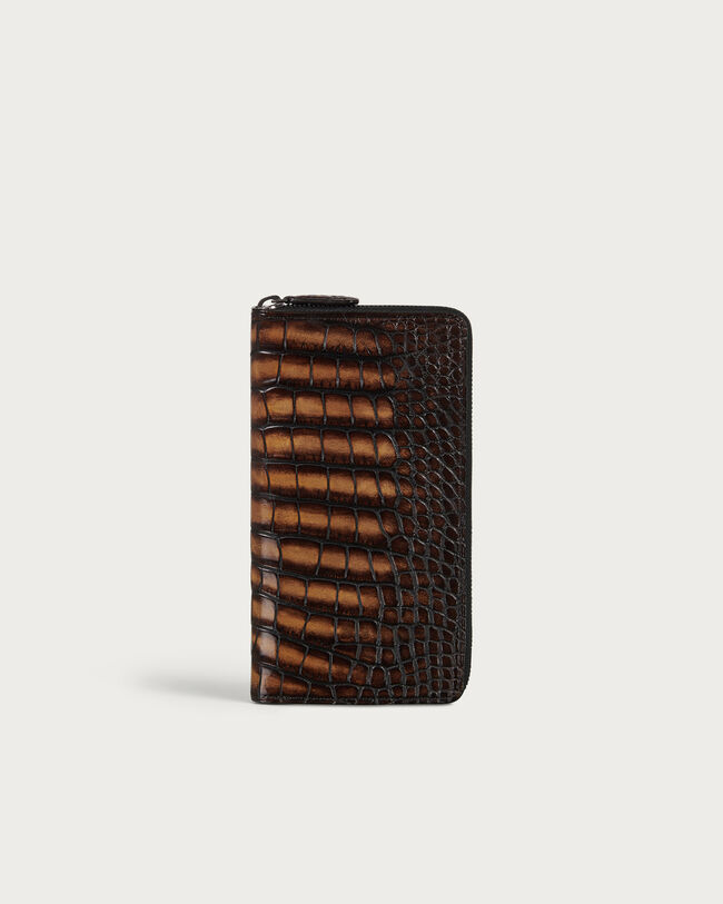 Itauba Zipped Long Wallet, Tobacco Bis, hi-res