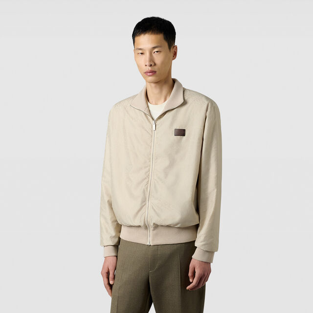Reversible Scritto Nylon Wool Tracksuit, NATURAL BEIGE, hi-res 2