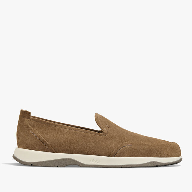 Echappée Suede Calf Loafer, DARK BEIGE, hi-res 1