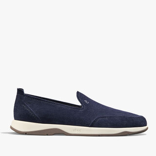 Echappée Suede Calf Loafer, BLU, hi-res
