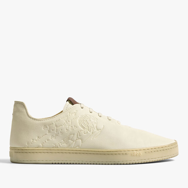 Eden Scritto Leather Sneaker, WHITE, hi-res 7