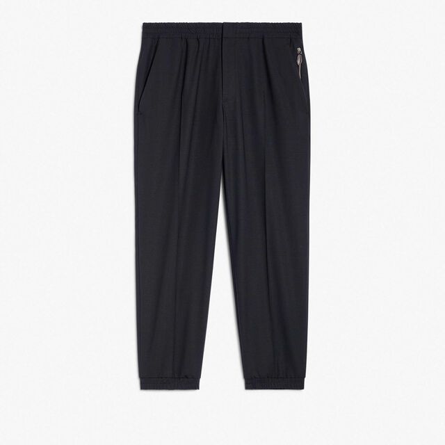 Stretch Wool Gabardine Jogpants, NERO BLUE, hi-res 1