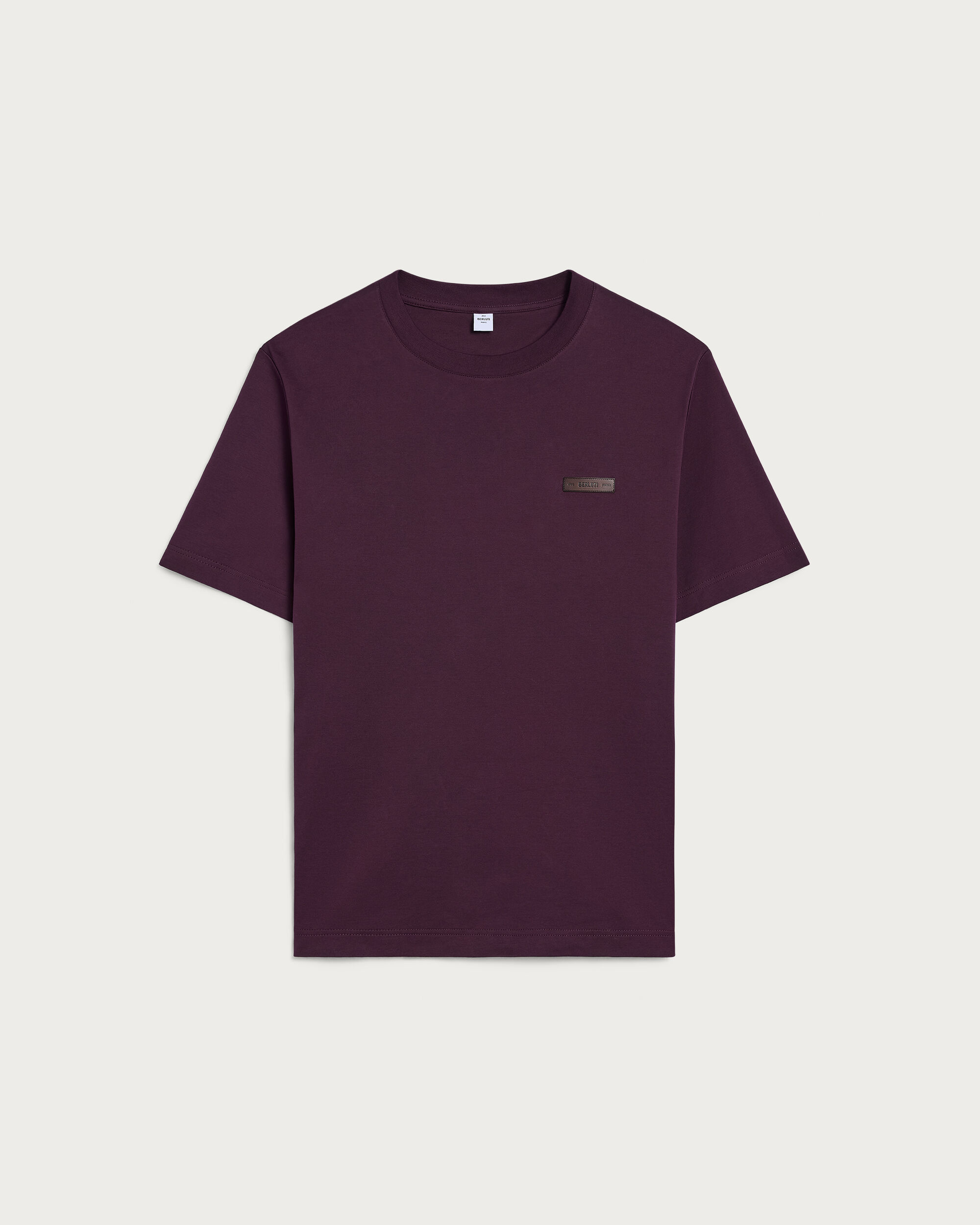Leather Detail T-shirt, Purple Grape, hi-res