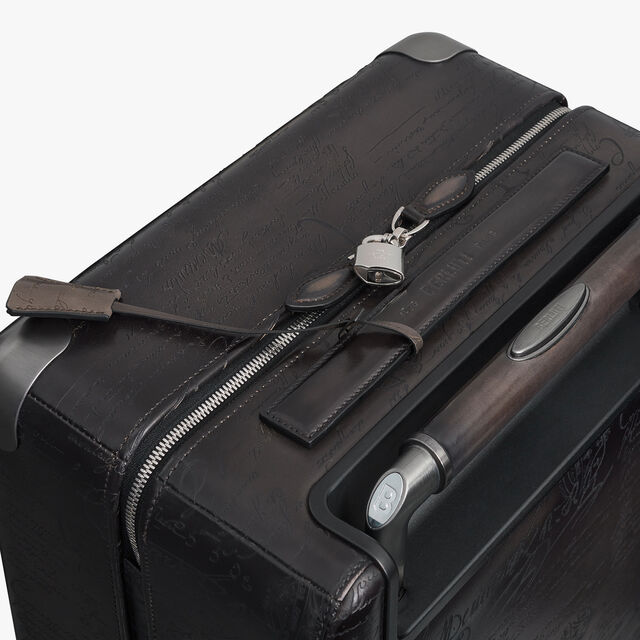 Formula 1005 Scritto Leather Rolling Suitcase, NERO GRIGIO, hi-res 5
