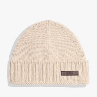 Cashmere Ribbed Beanie, ECRU, hi-res