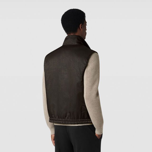 Scritto Nylon Padded Gilet, EARTH BROWN, hi-res 3