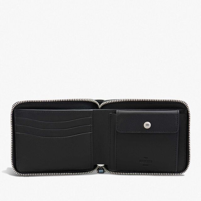 Itauba Square Scritto Leather Zipped Wallet, IRIS, hi-res 3