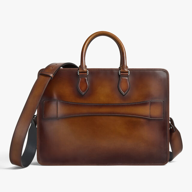Deux Jours Leather Briefcase, CACAO INTENSO, hi-res 4