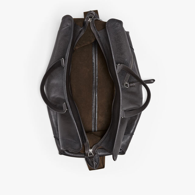 Overnight Travel Bag In Leather, DARK BROWN, hi-res 9