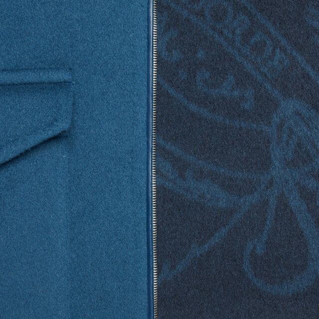 Splitable Wool and Cashmere Zipped Overshirt, NILE BLUE/ INTERNAL GIANT SCRI, hi-res 3