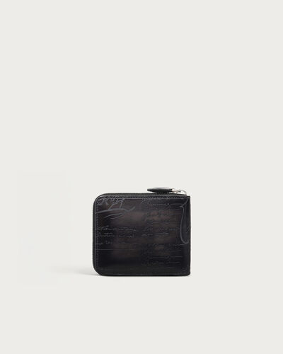 Itauba Square Compact Zipped Wallet, Nero Grigio, hi-res