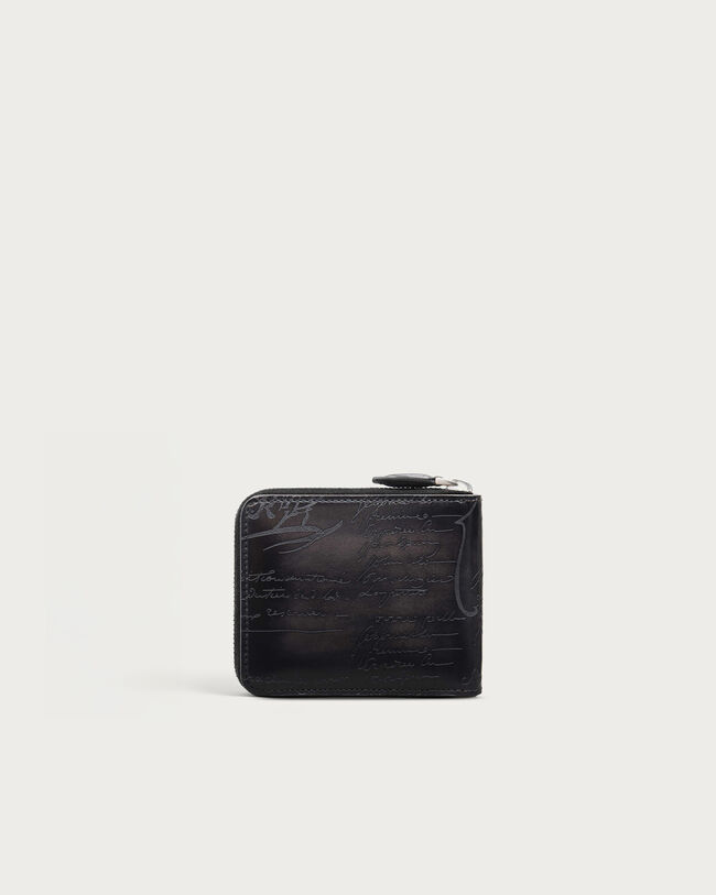 Itauba Square Compact Zipped Wallet, Nero Grigio, hi-res