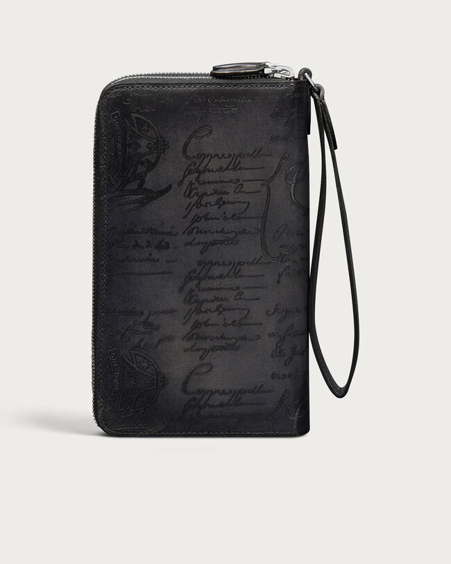 Tali Maxi Zipped Pouch, Nero Grigio, hi-res