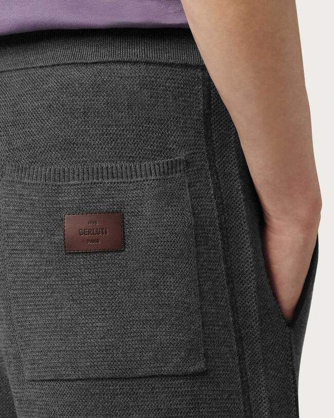 Shadow Jogpants with Leather Detail, Midnight Grey, hi-res