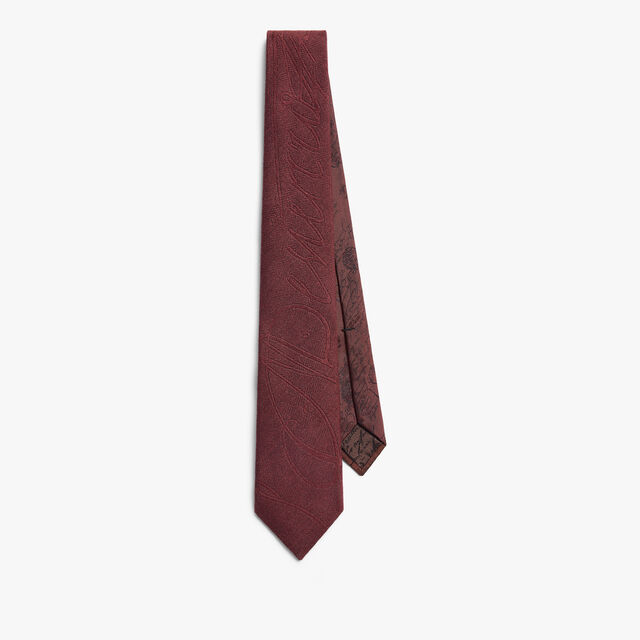 Scritto Herringbone Tie, NERO BORDO, hi-res 1